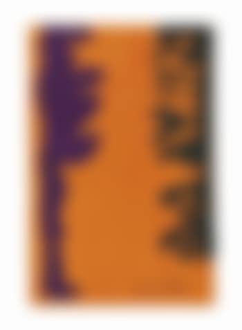 Arabesques noires et violettes sur un fond orange (preview)
