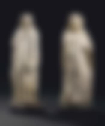 Deux Pleurants En Albatre Sculpte Provenant Du Tombeau De Jean De France (1340-1416), Duc De Berry (preview)