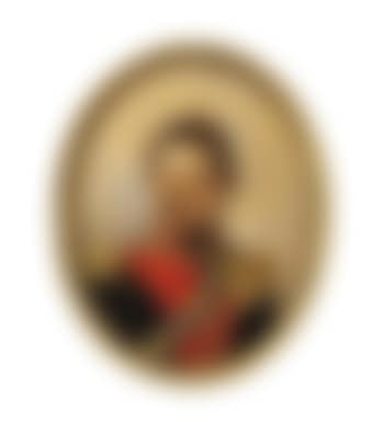 Karl Ritter Gorzowsky (1778-1858), Colonel of the Lancers, in black military coat with red facings, gold epaulettes and cross-belt, (preview)