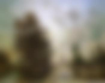 River scene with figures in a rowing boat, windmills in the distance (preview)