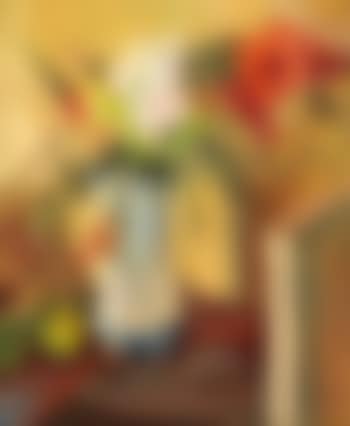 Nature morte au bouquet de fleurs et deux citrons (preview)