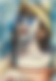 Brustbild einer Dame mit Strohhut (preview)