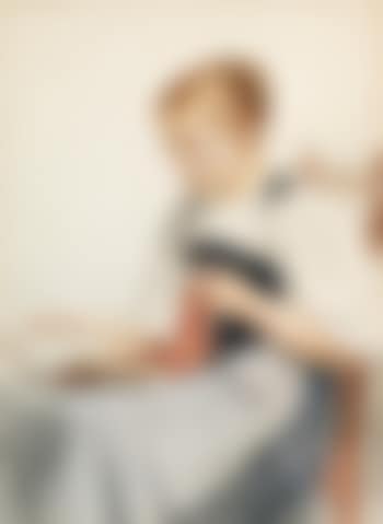 Strickendes Mädchen Beim Lesen (preview)