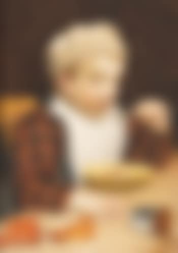 Knabe Mit Mütze Beim Essen (preview)