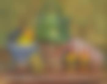 Nature-morte au bol de fruit et pichet vert (preview)