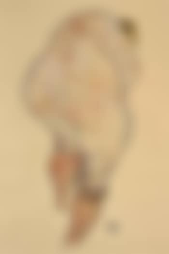 Weiblicher Rückenakt, Strümpfe anziehend (Female Nude Pulling up Stockings, Back View) (preview)