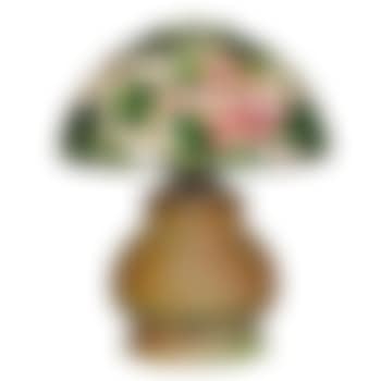 Tiffany Studios Bronze and Leaded Favrile Glass Dogwood Canister Lamp (preview)