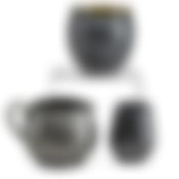 Three Vessels, Gunmetal And Green Glazes (preview)