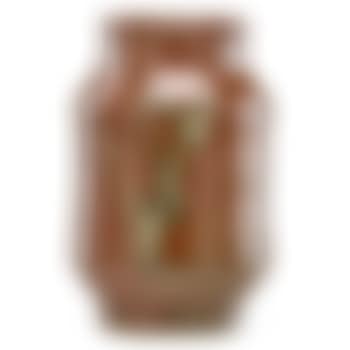 Jar With Ash Glaze And Wax-resist Designs (preview)
