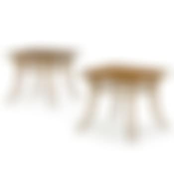 Pair Of Walnut Saber Leg Side Tables (preview)