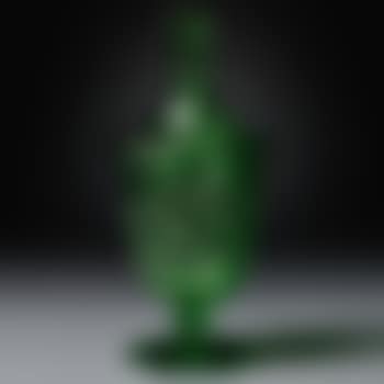 Pomona Green Cut Glass Covered Jar (preview)