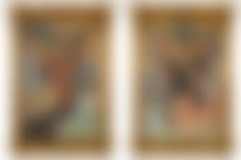 Two wings from a triptych: a pair of angels with incense burners (preview)
