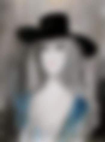 Porträt einer Dame mit schwarzen Hut (preview)