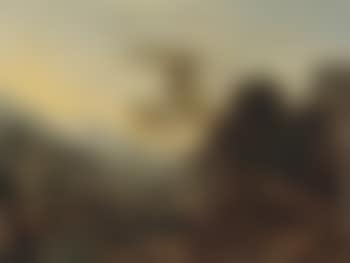 A Rhenish river landscape with travellers on a path, boats moored near a castle on a hill, a town beyond (preview)