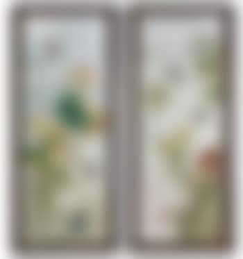 A Pair of Painted 'Silk Applique' Panels (preview)