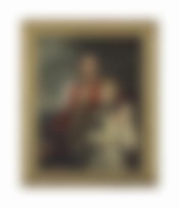 Portrait of the Hon. George FitzRoy Somerset, later 3rd Baron Raglan (1857-1921) dressed as a Queen's Page, and the Hon. Granville Somerset (1862-1901), in a sailor suit, sons of Richard Henry FitzRoy Somserset, 2nd Baron Raglan (preview)
