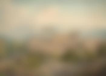 Vue de Baalbek, au Liban, un groupe de chameliers au premier plan (preview)