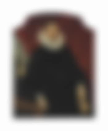 Portrait of Cornelis Lantschot, three-quarter length, holding gloves, a landscape beyond (preview)