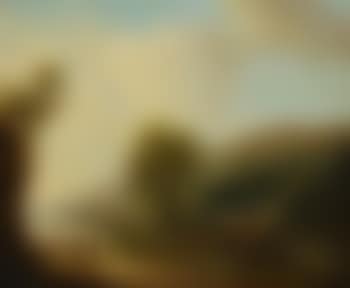 Rivierlandschap met herder met ezels (preview)