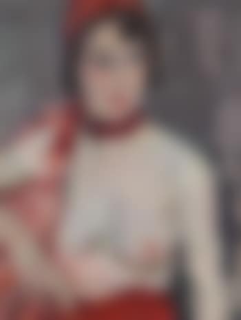 Portrait of a lady with a red scarf (preview)