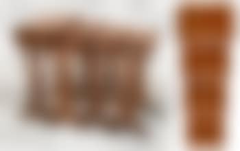 Suite de quatre tables gigognes au décor floral en continu (preview)