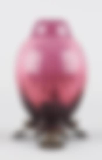 Veilleuse, brûle-parfum, en verre à coloration intercalaire au décor floral stylisé (preview)