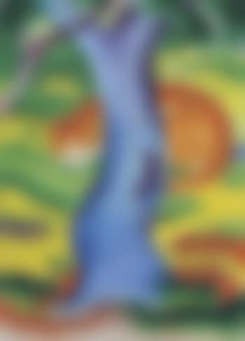 Kinderbild (Katze hinter einem Baum) (preview)