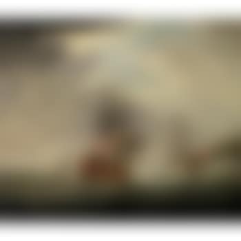 His Majesty's frigate Unicorn sailing down the coast in company with an Admiralty yacht; and Unicorn, in three positions, driven close inshore by heavy weather (preview)