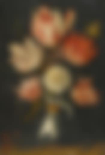 Still Life Of Variegated Tulips In A Ceramic Vase, With A Wasp, A Dragonfly, A Butterfly And A Lizard (preview)