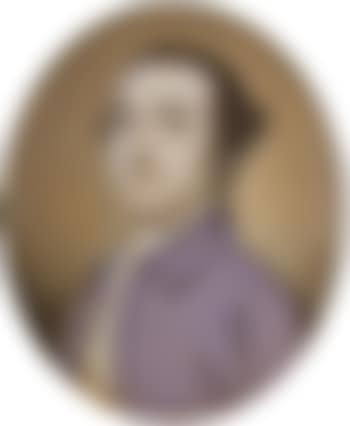 Gentleman, head and shoulders to dexter, wearing a mauve coat and white stock (preview)