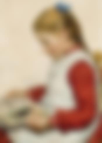 Mädchen, ein Buch betrachtend (preview)