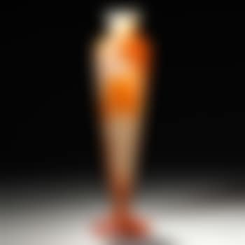 Cameo Vase with orange day lilies on tapering form to circular foot (preview)