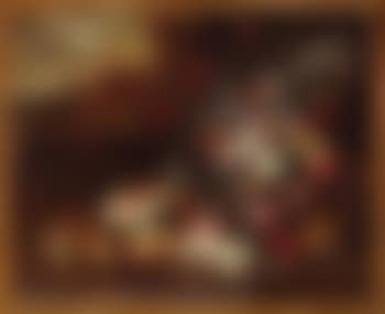Still Life of Flowers and Fruits in a wide Landscape (preview)