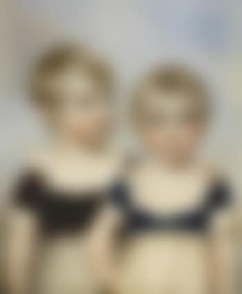 A rare double-portrait of 'The Beauvais Boys': Lewis and Alexander Beauvais, aged 5 and 4 years respectively Lewis, with turned head and a protective hand on his younger brother's shoulder, wearing ivory breeches (preview)