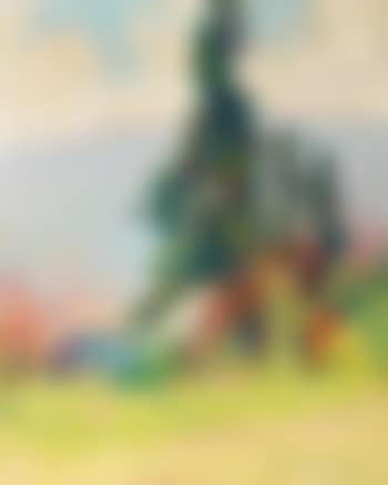 Landscape with Cottage and Pine Trees (preview)