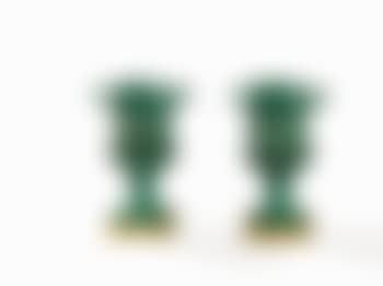 Pair of Russian Malachite Campana Shaped Vases (preview)