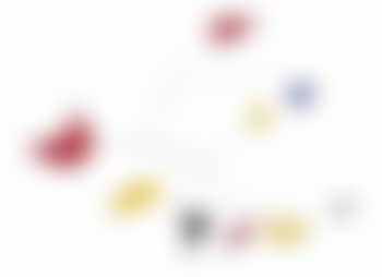 Blue Flower, Perforated Red (preview)