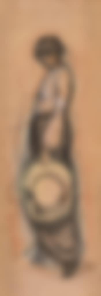 Girl with a Straw Hat (in Profile) (preview)