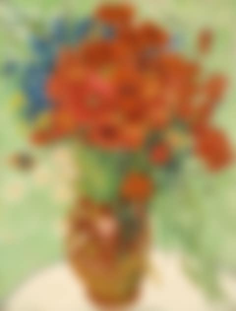 NATURE MORTE, VASE AUX MARGUERITES ET COQUELICOTS (preview)