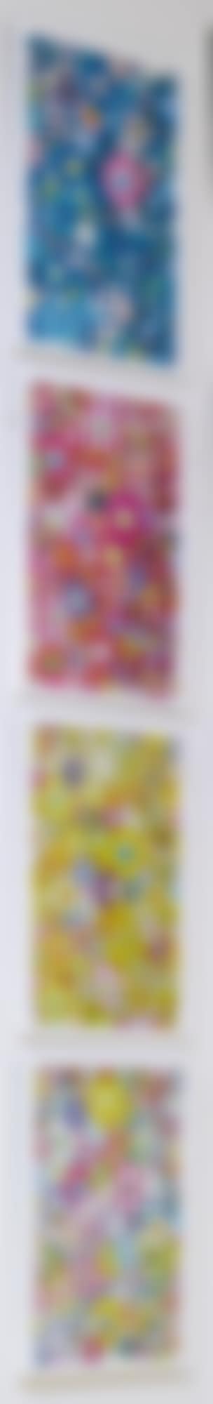 Murakami, An Homage To Monogold B; An Homage To Ikb B; An Homage To Yves Klein, Multicolor B; And An Homage To Monopink B (preview)