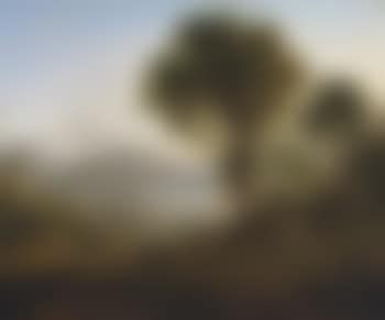 A lake landscape with a shepherd, cattle and goats in the foreground (preview)