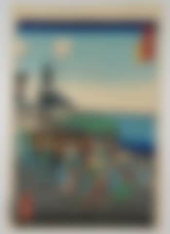 Vues célèbres le long du Tokaido, La porte à l’entrée de Takanawa (preview)