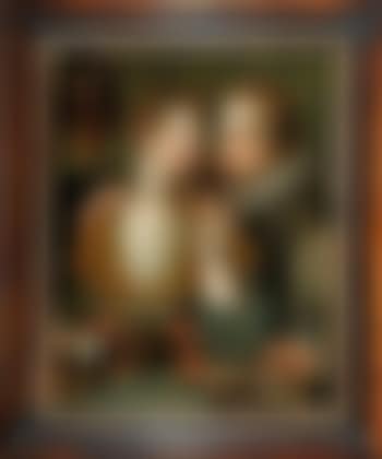 Verliebtes Paar mit Blumenkorb (preview)