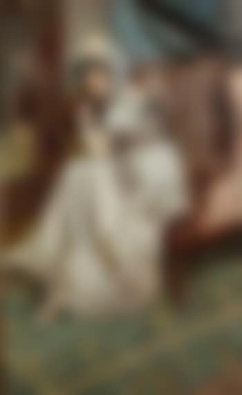 Portrait of woman in wing back chair (preview)