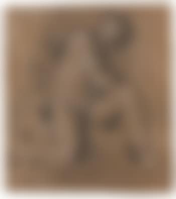Male nude leaning on his right knee, his left leg raised (preview)