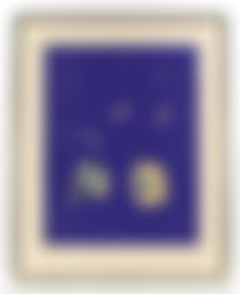 Abstracted shapes on blue ground (preview)