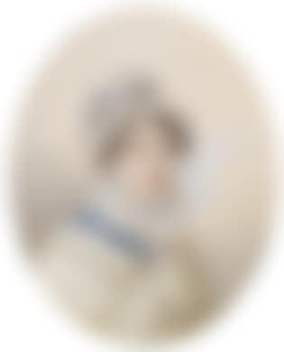 A portrait of an elegant old lady with a tulle bonnet and a white cape (preview)