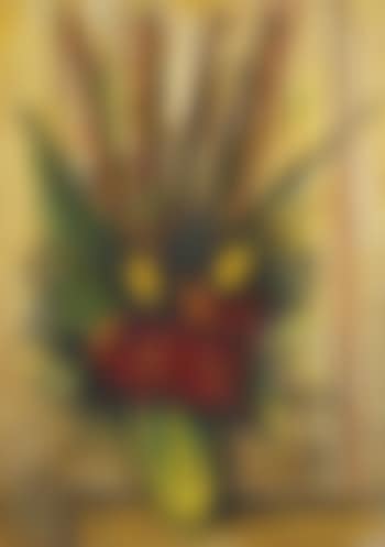 Bouquet au vase jaune et vert (preview)
