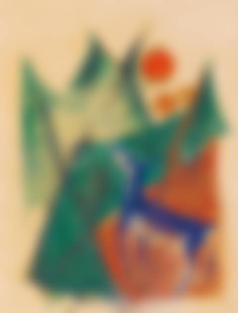 BLAUES REH IN LANDSCHAFT (BLUE DEER IN LANDSCAPE) (preview)