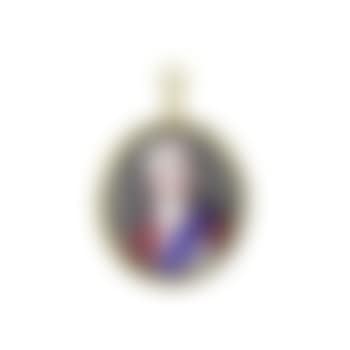 A Nobleman, wearing crimson coat, white chemise, stock and lace cravat, blue sash and breast star of the Order of the Garter, his long, curled and powdered wig falling behind his shoulders (preview)
